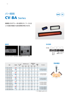 カタログダウンロード CV-BA Series:0.43MB