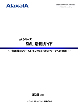AXシリーズ SML活用ガイド - アラクサラネットワークス株式会社