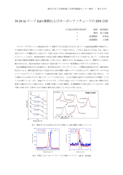 39-28 AlドープZnO薄膜およびカーボンナノチューブのXPS分析