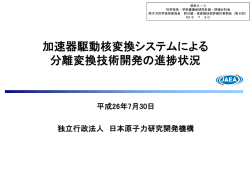資料6-3 加速器駆動核変換システムによる分離変換技術開発の進捗状況
