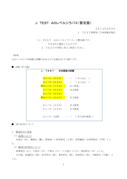 ADレベル（PDF） - J.TEST実用日本語検定