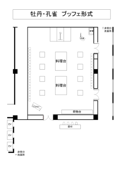 孔雀 立食形式