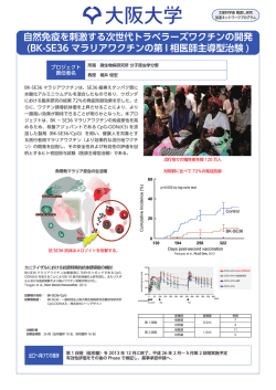 自然免疫を刺激する次世代トラベラーズマラリアワクチンの開発