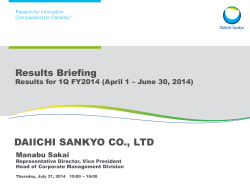 Financial Results (1Q of FY2014)（470KB）