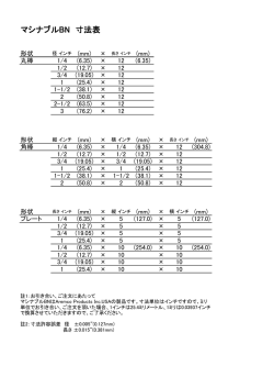 マシナブルBN 寸法表