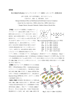 3D06 複合機能性鉄(III)スピンクロスオーバー錯体へのハロゲン置換効果
