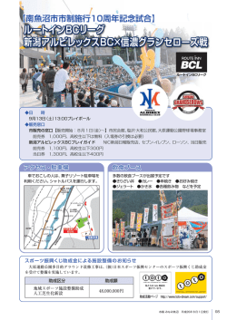 ルートインBCリーグ 新潟アルビレックスBC&times;信濃グランセローズ戦 ルート