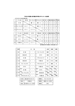 副審 平成26年度鶴ヶ島市議会杯争奪少年サッカー大会結果 時間 対 戦