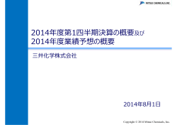 2014年度第1四半期決算の概要及び 2014年度業績予想の
