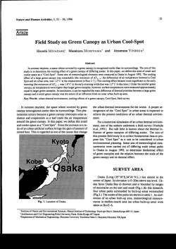 Field Study on Green Canopy as Urban Cool-Stop