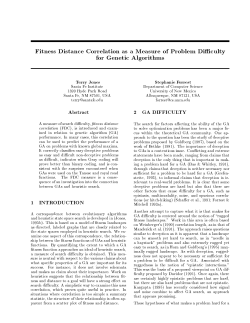 Fitness Distance Correlation as a Measure of Problem DiDculty for