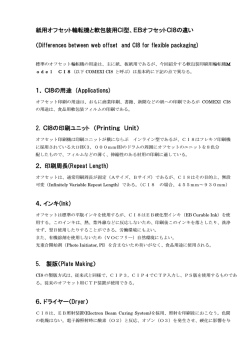 紙用オフセット輪転機と軟包装用CI型、EBオフセットCI8の違い