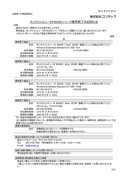 販売終了のお知らせ