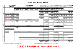 【ご注意】 会場は会議棟と東3ホールに分かれています