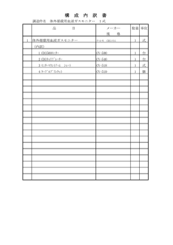 構 成 内 訳 書