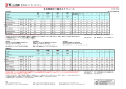北米西岸向け輸出スケジュール