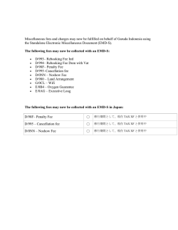 Miscellaneous fees and charges may now be fulfilled on behalf of