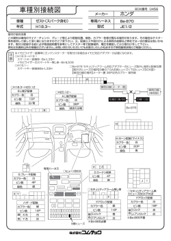 車種 ゼスト(スパーク含む) 専用ハーネス Be-870