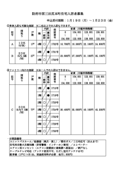 三田尻本町住宅入居者募集詳細 [PDFファイル／173KB]