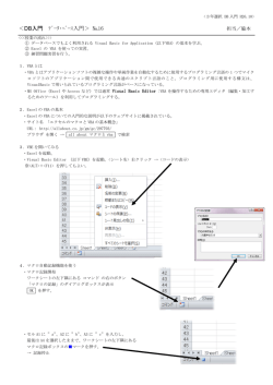 ＜DB入門 ﾃﾞｰﾀ・ﾍﾞｰｽ入門＞ №16