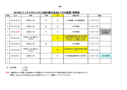 time table (日程表