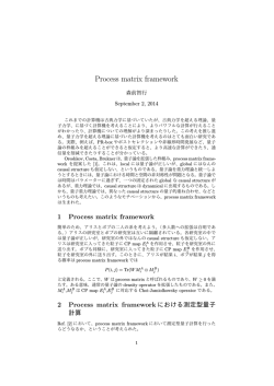 Process matrix framework