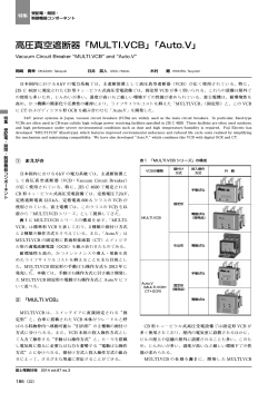 高圧真空遮断器「MULTI.VCB」「Auto.V」