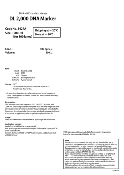 DL 2000 DNA Marker - Clontech Laboratories, Inc.