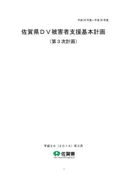 「佐賀県 DV被害者支援基本計画」（第 3 次