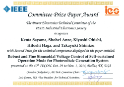 IEEE Committee Prize Paper Award