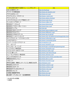 認定試験を提供する認定トレーニングセンター URL CAD CG 総合
