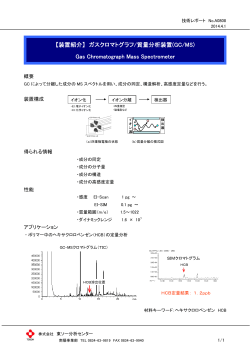 ガスクロマトグラフ/質量分析装置(GC/MS)