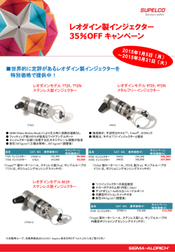 レオダイン製インジェクター 35％OFF キャンペーン - Sigma