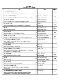 ベナン政府閣僚名簿
