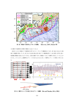 - 33 - 図 30 南海の「固有性」と「ゆっくり地震」 (Ide et al., 2007, Nature