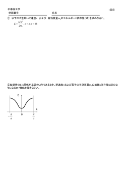 学籍番号 氏名 半導体工学 1回目 ②伝導帯のE