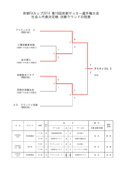 京都FAカップ2014 第19回京都サッカー選手権大会 社会人代表決定戦