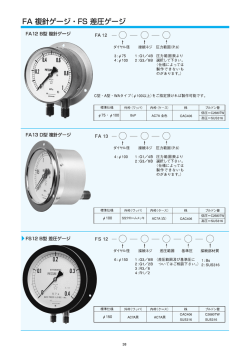 FA 複針ゲージ ・ FS 差圧ゲージ