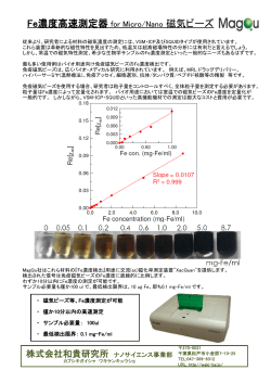 磁気ビーズ向けFe濃度測定application