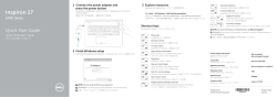 Inspiron 17 5748 Quick Start Guide - Windows 7