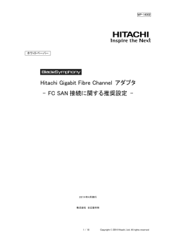 Hitachi Gigabit Fibre Channel アダプタ - FC SAN 接続