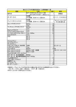 西川アイプラザ5階多目的ホール照明設備リスト