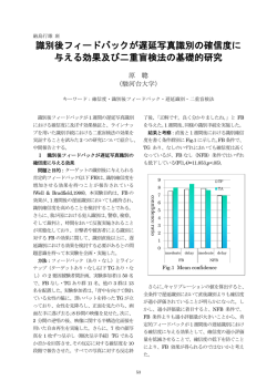 識別後フィードバックが遅延写真識別の確信度に 与える効果及び二重盲