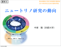 資料5 ニュートリノ研究の動向（1） （PDF:3588KB）