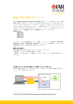 関数を RAM に配置するテクニック