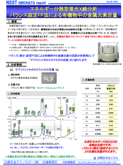 M-1405 エネルギー分散型蛍光X線分析 バランス設定FP法による有機物