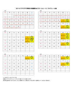 2014ノジマステラ神奈川相模原GKスクールU－12 スケジュール表
