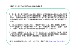 （参考）ファシリティマネジメント（FM）の考え方