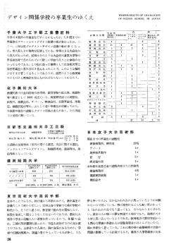 。F DESーGN SCH。。L ーN JAPAN 卒業見込者 WHEREAB。UTS 。F