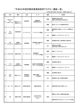 講義一覧（PDF：80KB）